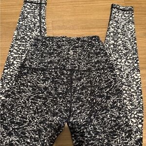 lululemon athletica Black and White Patterned Leggings